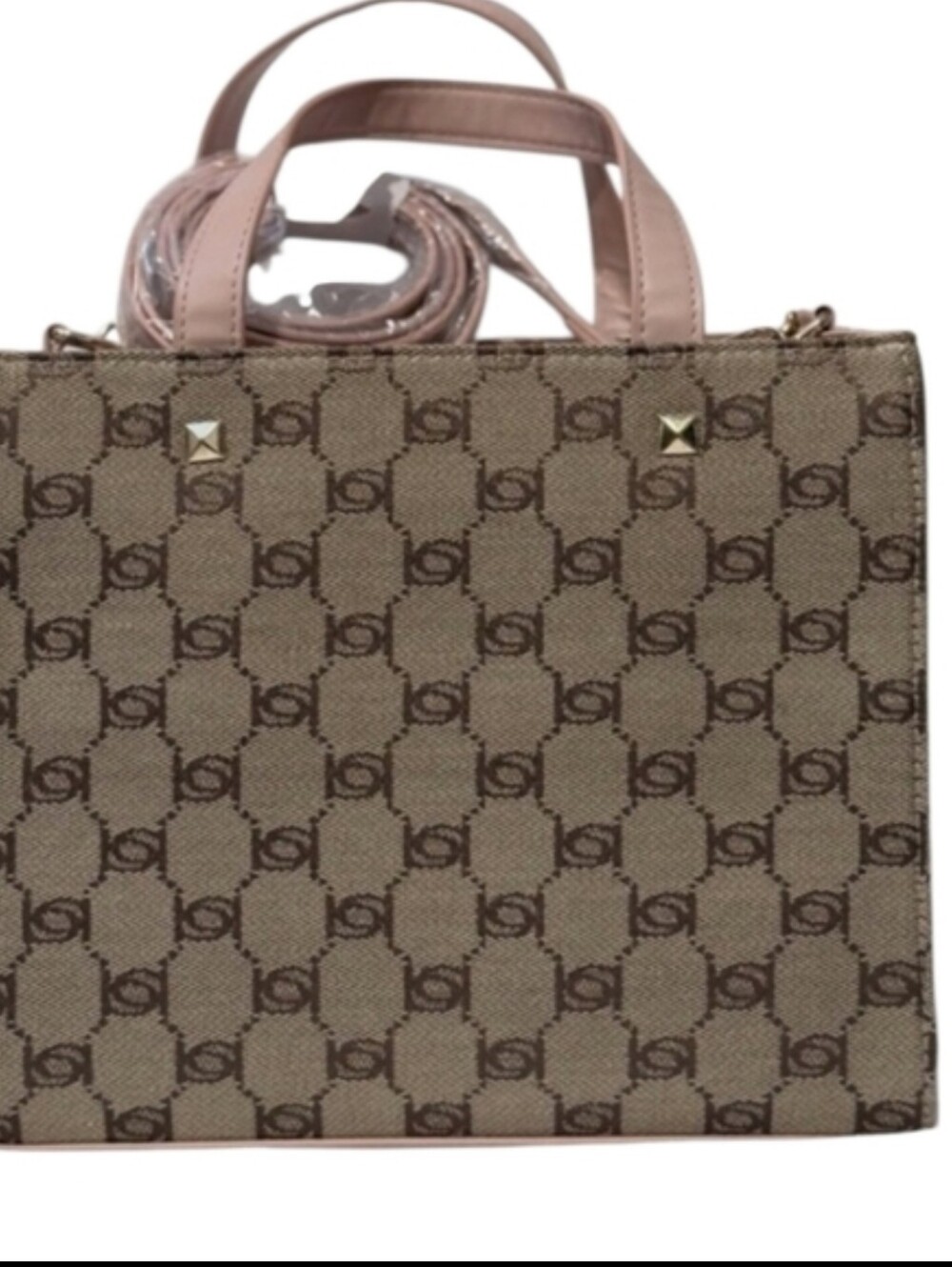 NWT Bebe Los Angeles Blush Mini Tote Bag Logo Print - Picture 8 of 10